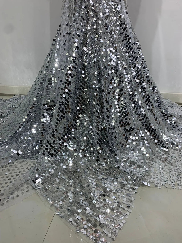 Celina Silver Jewelled Gown