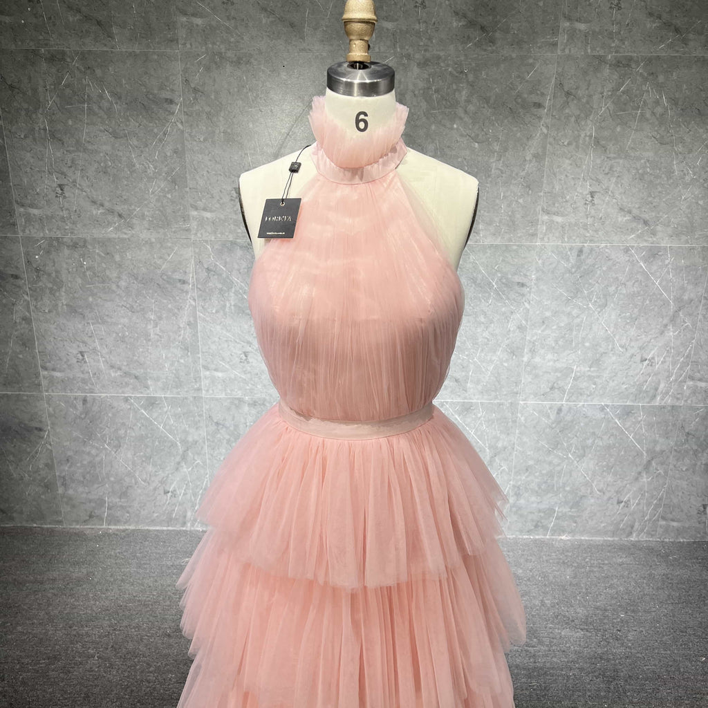 Soft Petal Tulle Dress (Blush)