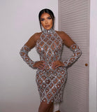 Sultry Silver Crystal Dress