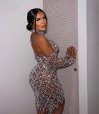 Sultry Silver Crystal Dress