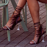 Black Feather Crystal Heels