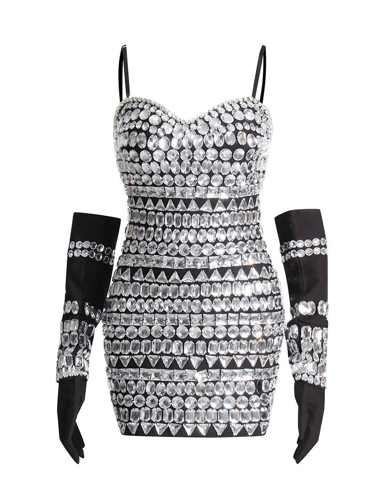 Victoria Crystal Dress with Gloves