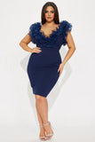 Neeka Dress (Navy Blue)