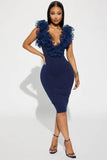 Neeka Dress (Navy Blue)