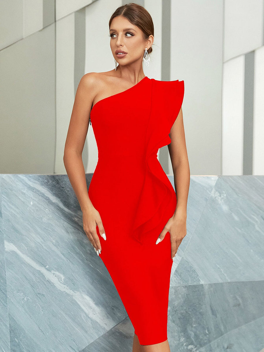 Loreta red cheap dress