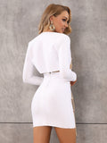 Britney 2 Piece Set (Skirt & Jacket) - WHITE
