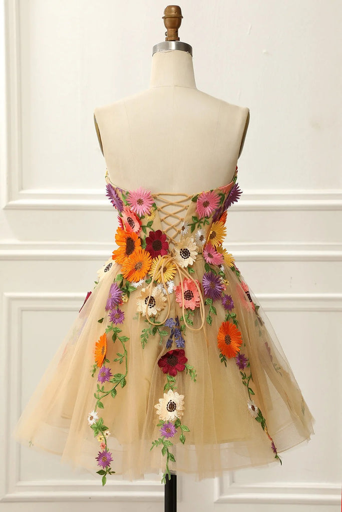 Lucy - 3D Multi Floral Dress