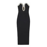 Saige Crystal Dress (Black)