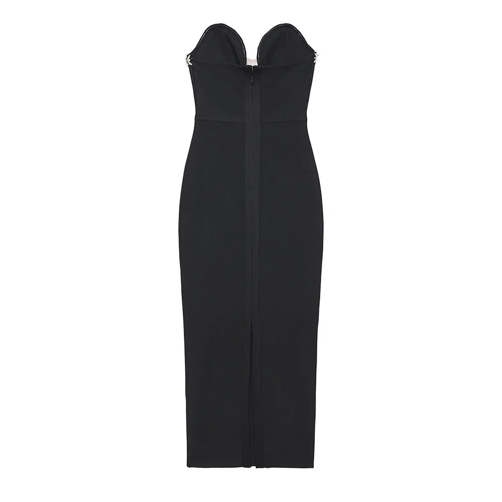 Saige Crystal Dress (Black)