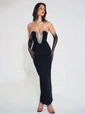 Saige Crystal Dress (Black)