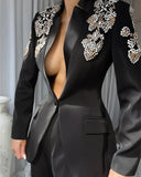 Milly: Crystal Blazer with Flared Pants  (2 Piece Set)