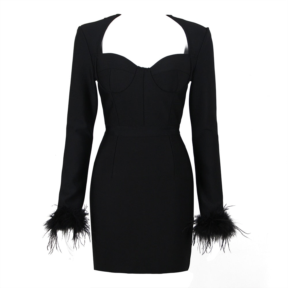 Flamingo Black Dress