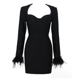 Flamingo Black Dress