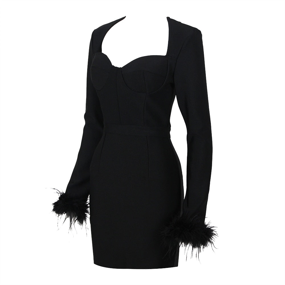 Flamingo Black Dress