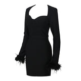 Flamingo Black Dress