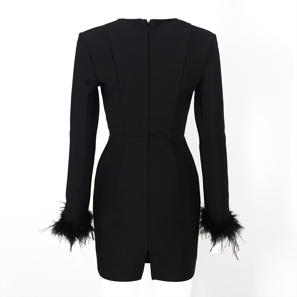 Flamingo Black Dress