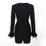 Flamingo Black Dress