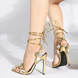 Gold Digger Crystal Heels