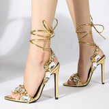 Gold Digger Crystal Heels