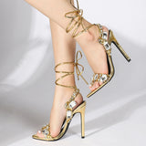 Gold Digger Crystal Heels