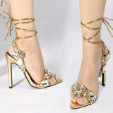 Gold Digger Crystal Heels