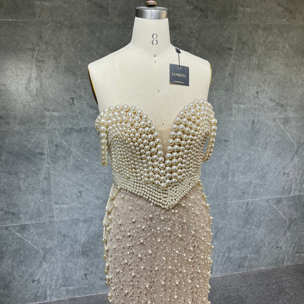 Draped in Pearls Dress