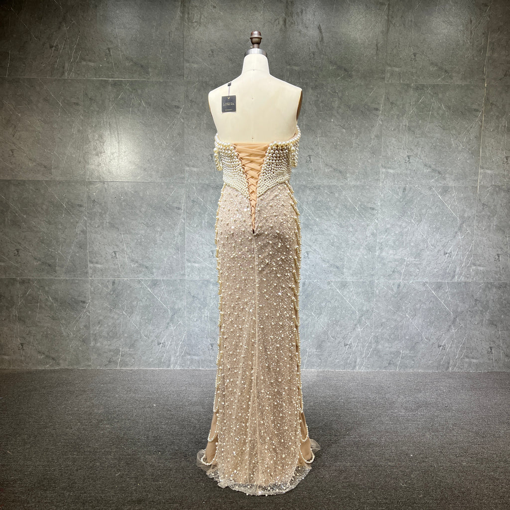 Draped in Pearls Dress