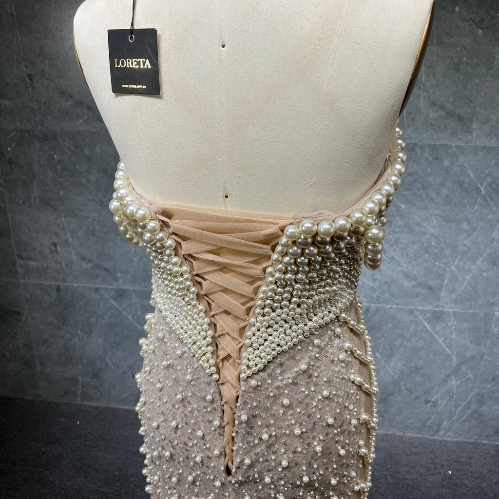 Draped in Pearls Dress