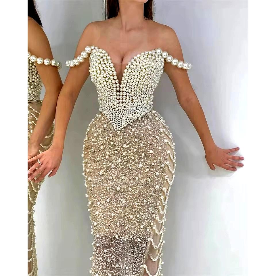 Draped in Pearls Dress 10AUS by Loreta