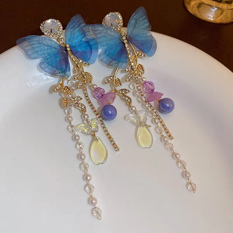 Dreamy Belle Butterfly Dangle Earrings