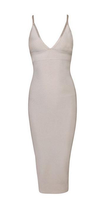 womens bandage v cut plunge bodycon dress straps sexy push up