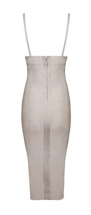 womens bandage v cut plunge bodycon dress straps sexy push up