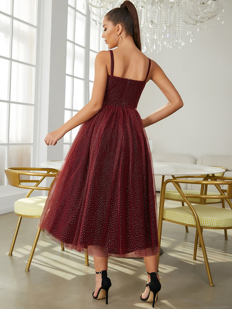 Burgundy Britney Dress
