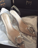 Crystal Star Clear Heels