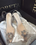 Crystal Star Clear Heels