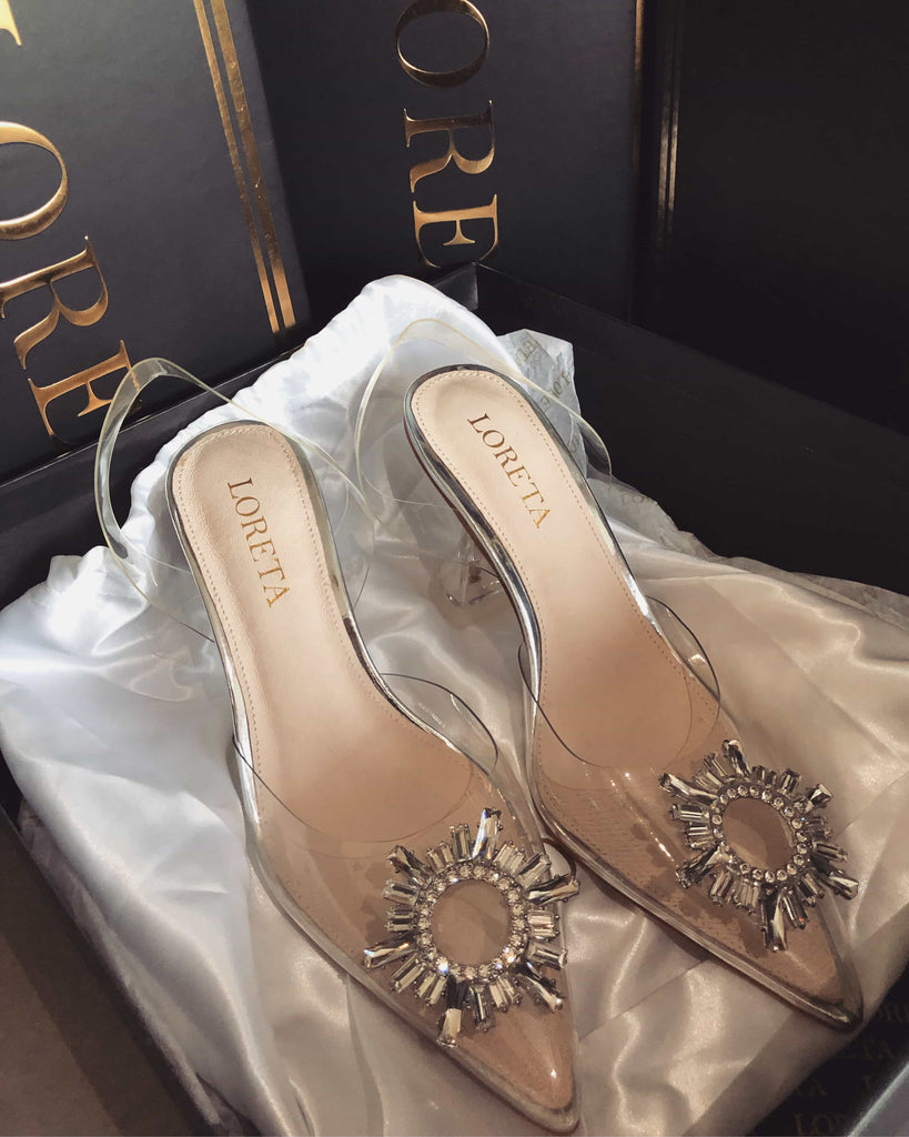 Crystal Star Clear Heels