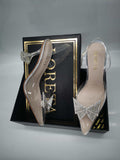 Crystal Butterfly Clear Heels