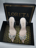 Crystal Butterfly Clear Heels