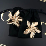 Gold Flower Stud Earrings