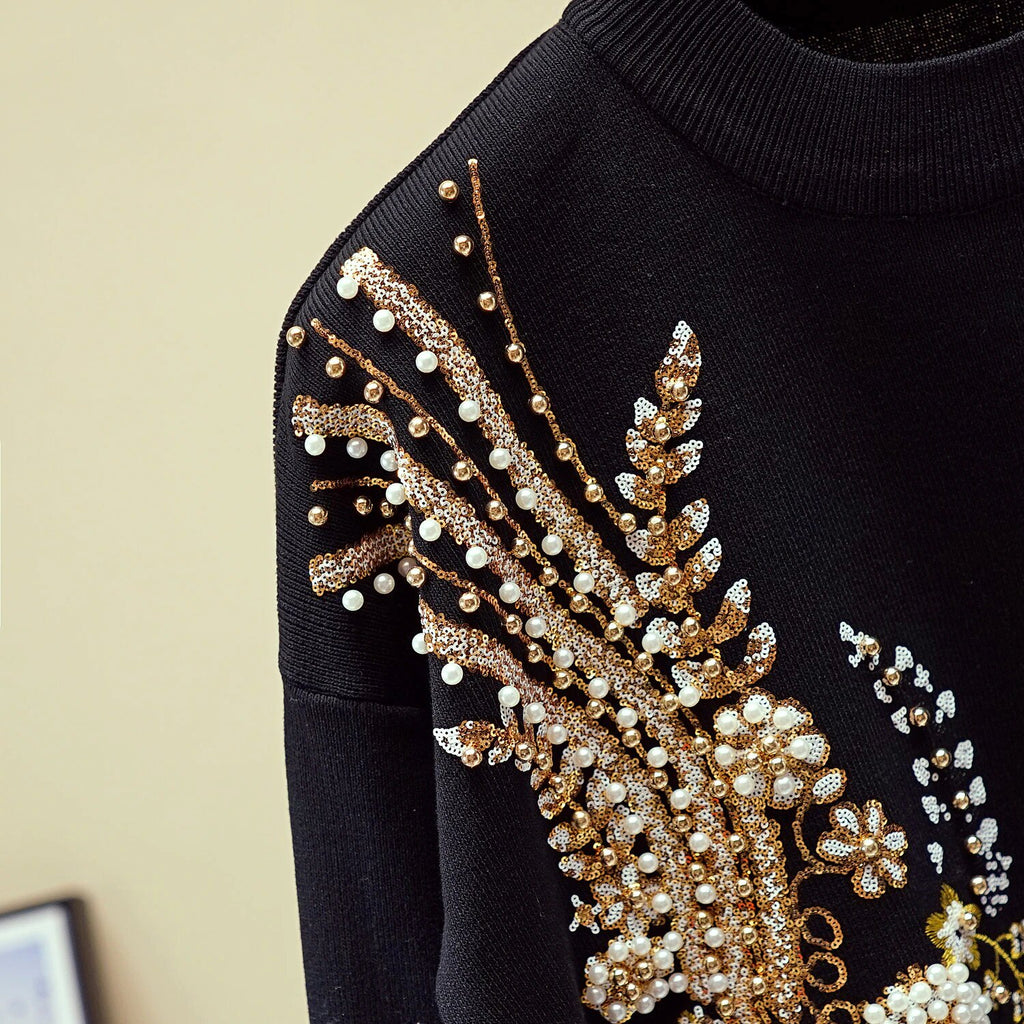 Sequinned & Beaded Tracksuit (2 Piece Set)