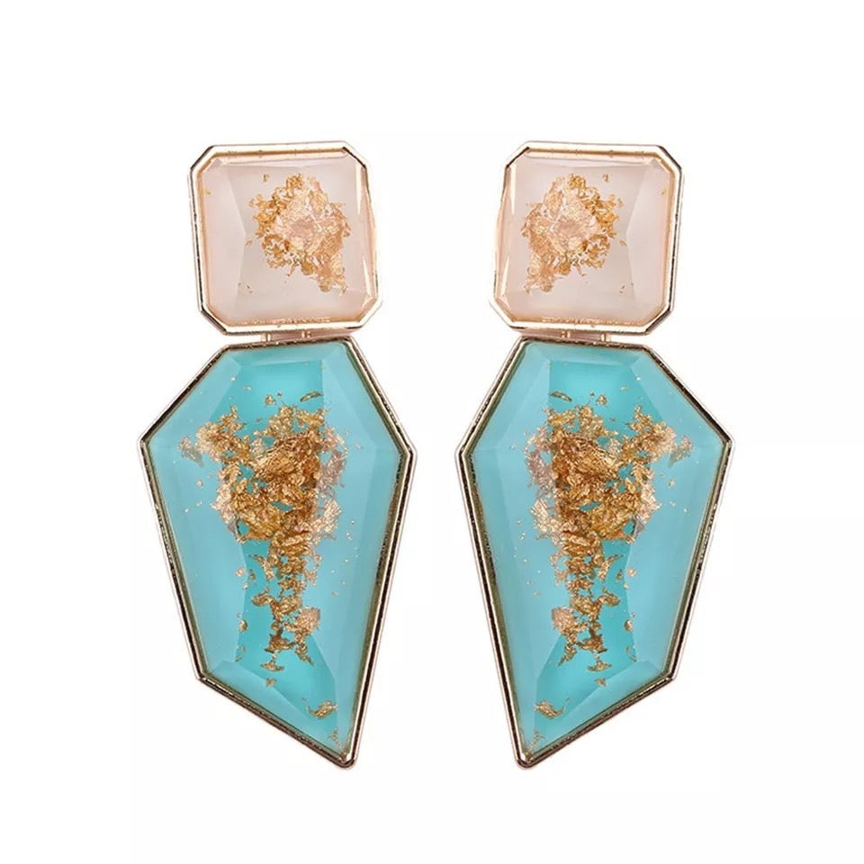 Gold drop hot sale down earrings