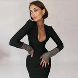 Masha Crystal Mesh Dress