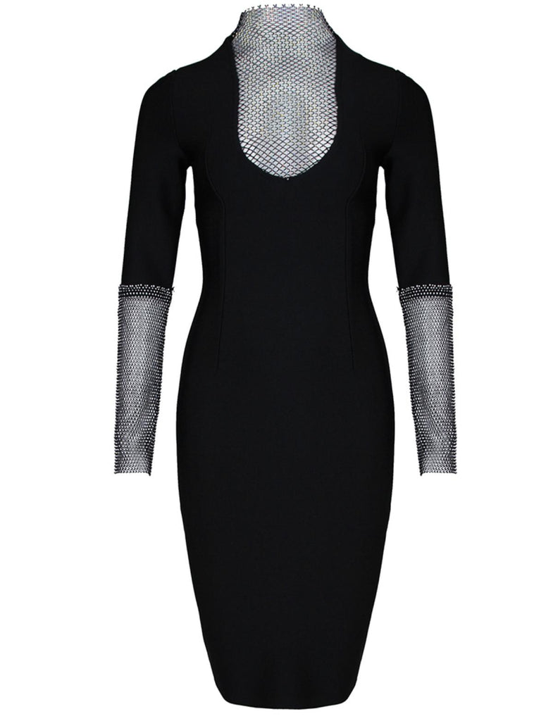 Masha Crystal Mesh Dress