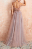 Arcadia Blush Beaded Tulle Dress