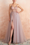 Arcadia Blush Beaded Tulle Dress