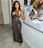 Ari Silver Stud Maxi Dress