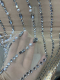 Beige Diamond Dress