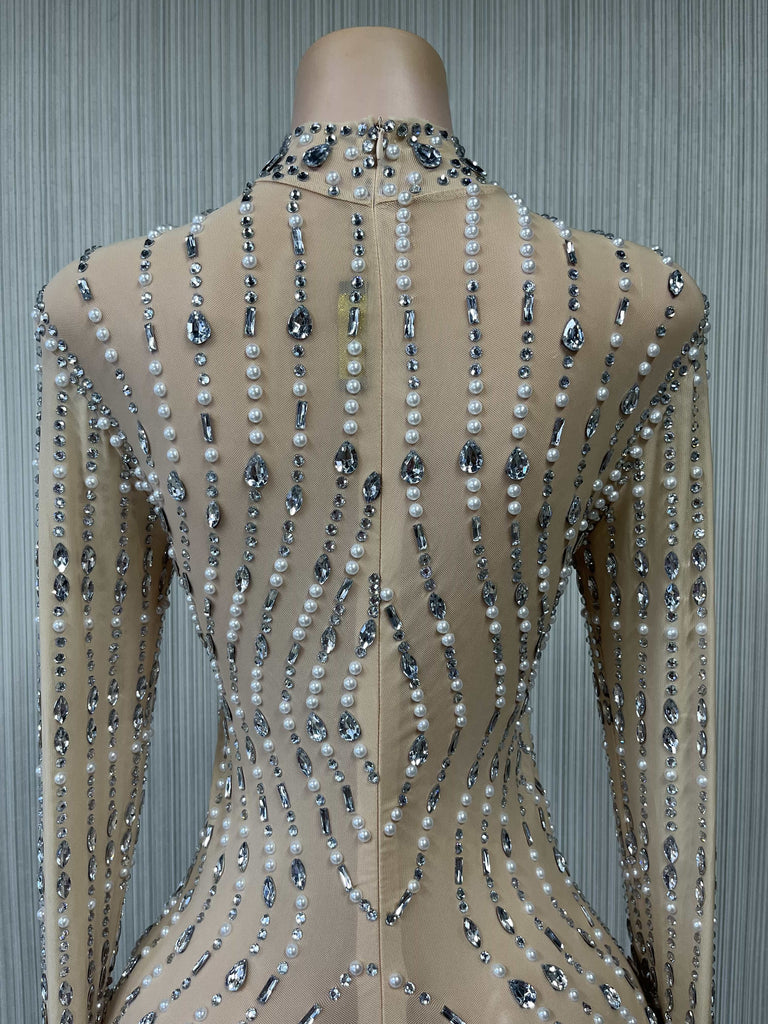 Beige Diamond Dress