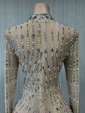 Beige Diamond Dress