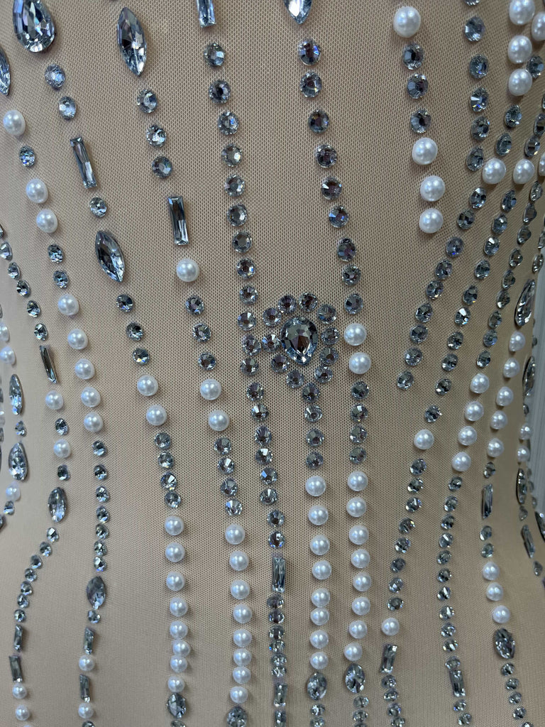 Beige Diamond Dress